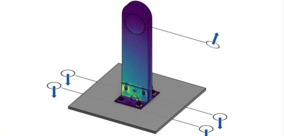 FEA load case on a structural component